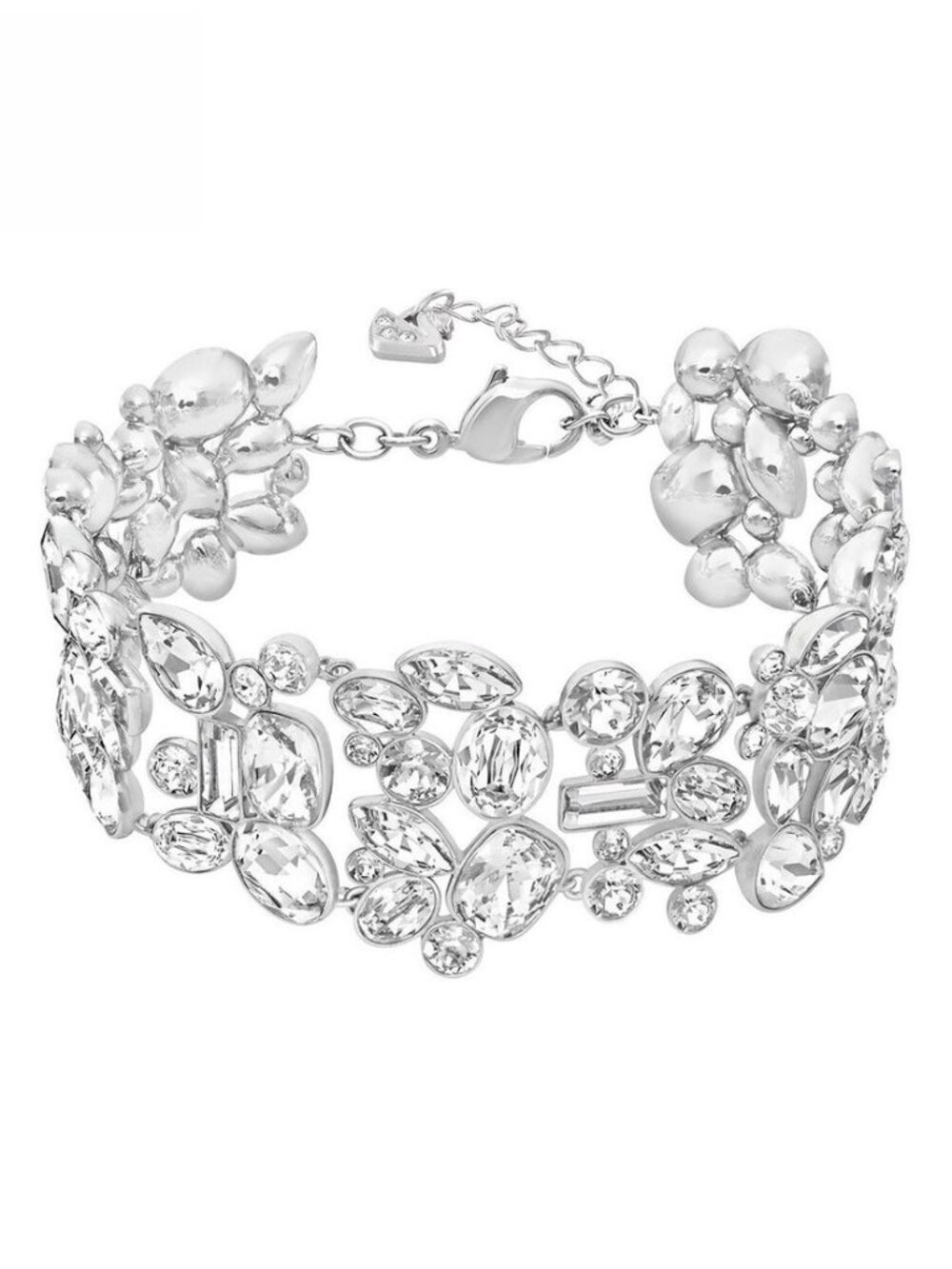 NIB Swarovski Clear Crystal DIva Clear Crystal Rhodium Bracelet Med RARE LE DISC